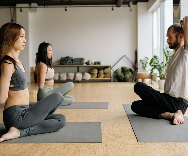 Serene environment for yoga practice